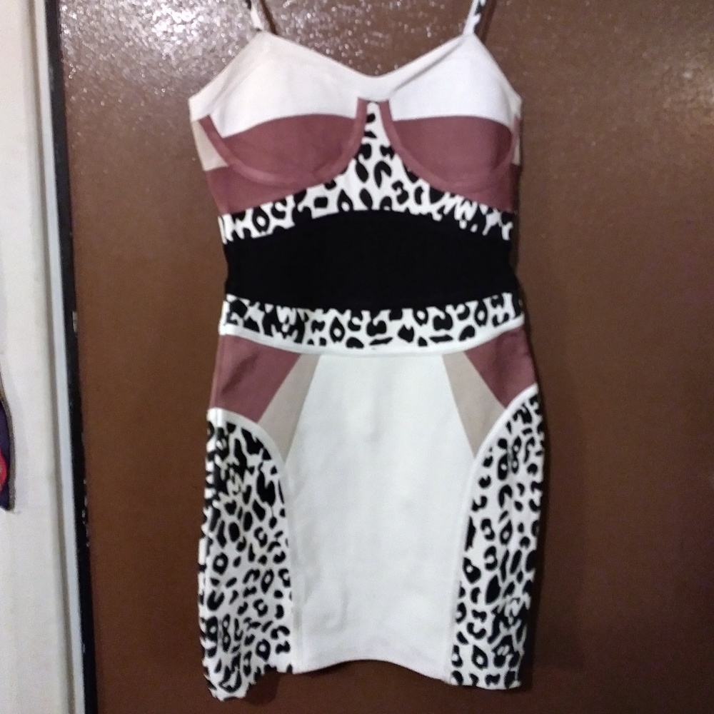 nwot bustier splicing bandage dress
